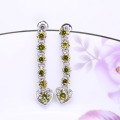 jewelry zhefan mini order factory direct supplier long earrings with colorful cubic zircon earrings